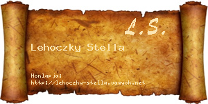 Lehoczky Stella névjegykártya